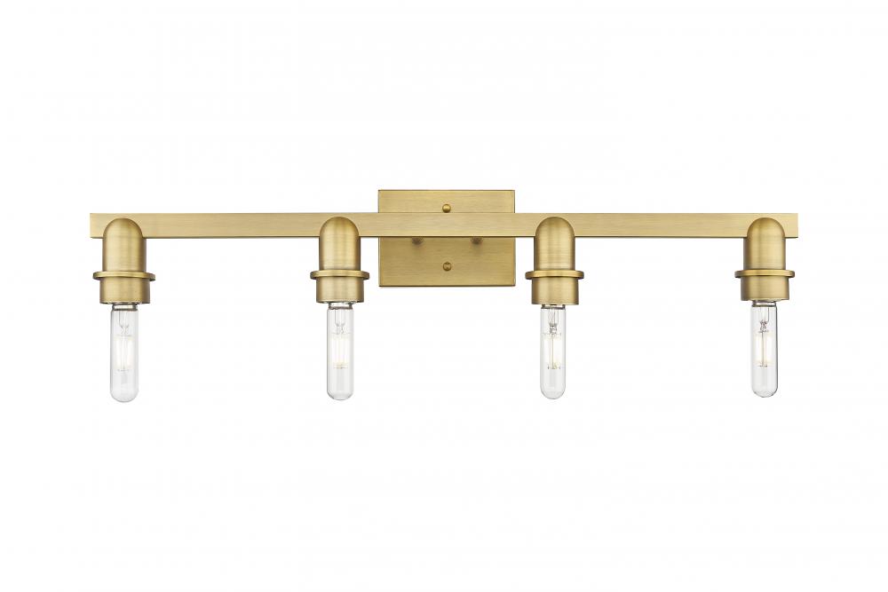 Arcadia - 4 Light - 30 inch - Brushed Brass - Bath Vanity Light