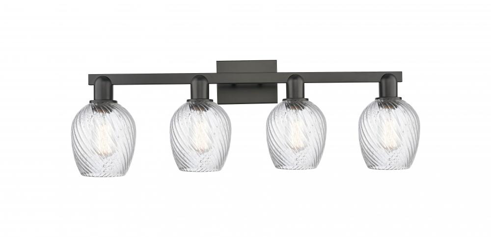 Salina - 4 Light - 33 inch - Matte Black - Bath Vanity Light