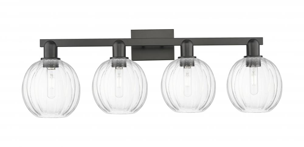 Preston Globe - 4 Light - 36 inch - Matte Black - Bath Vanity Light