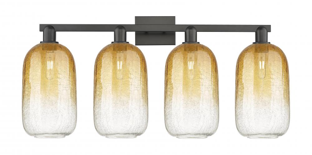 Brookhaven Cloche - 4 Light - 36 inch - Matte Black - Bath Vanity Light