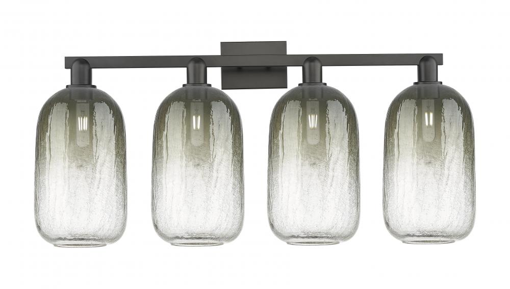 Brookhaven Cloche - 4 Light - 36 inch - Matte Black - Bath Vanity Light