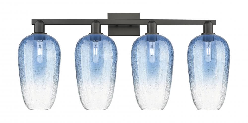 Brookhaven Flute - 4 Light - 36 inch - Matte Black - Bath Vanity Light