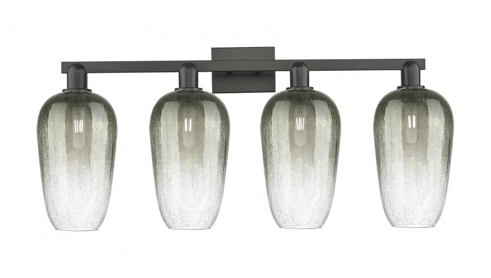 Brookhaven Flute - 4 Light - 36 inch - Matte Black - Bath Vanity Light