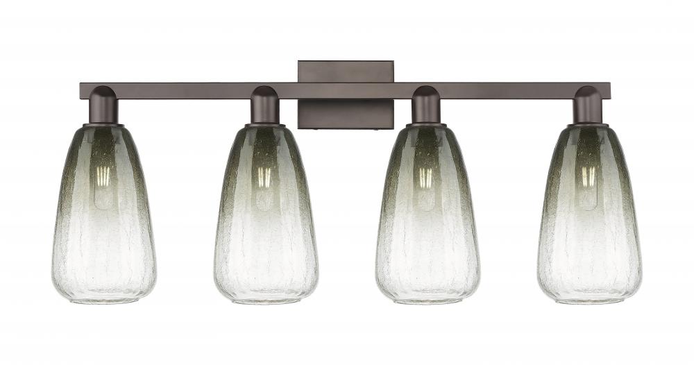 Brookhaven Almond - 4 Light - 36 inch - Oil Rubbed Bronze - Bath Vanity Light