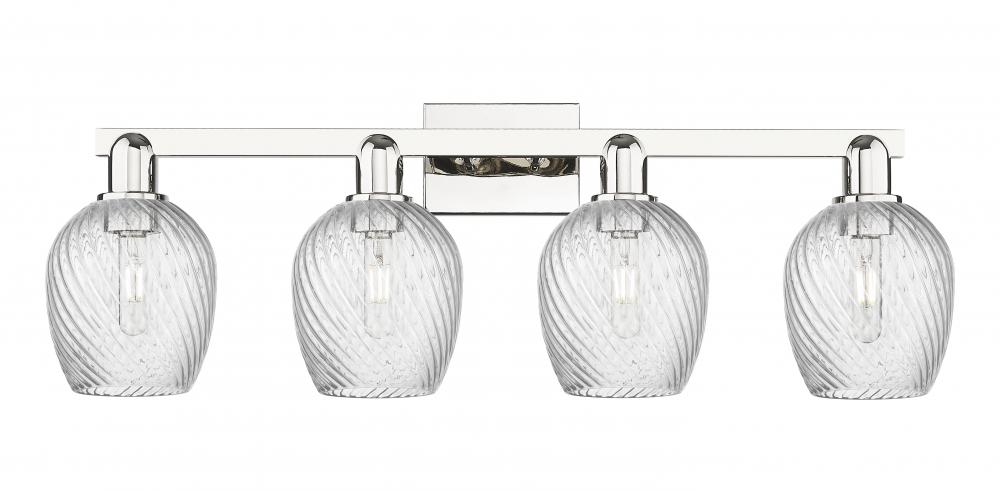 Salina - 4 Light - 33 inch - Polished Nickel - Bath Vanity Light