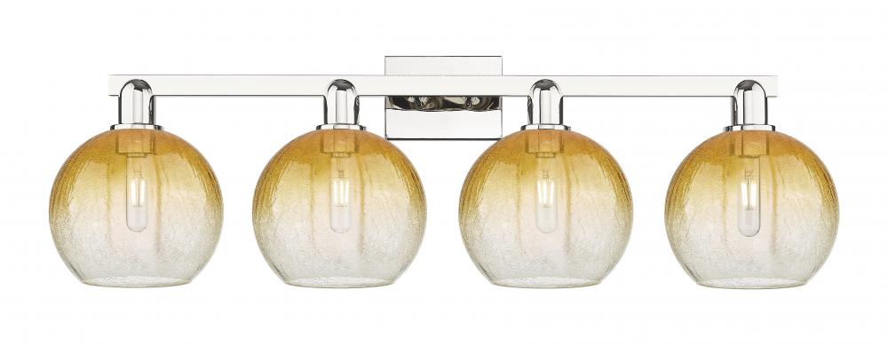 Brookhaven Globe - 4 Light - 36 inch - Polished Nickel - Bath Vanity Light