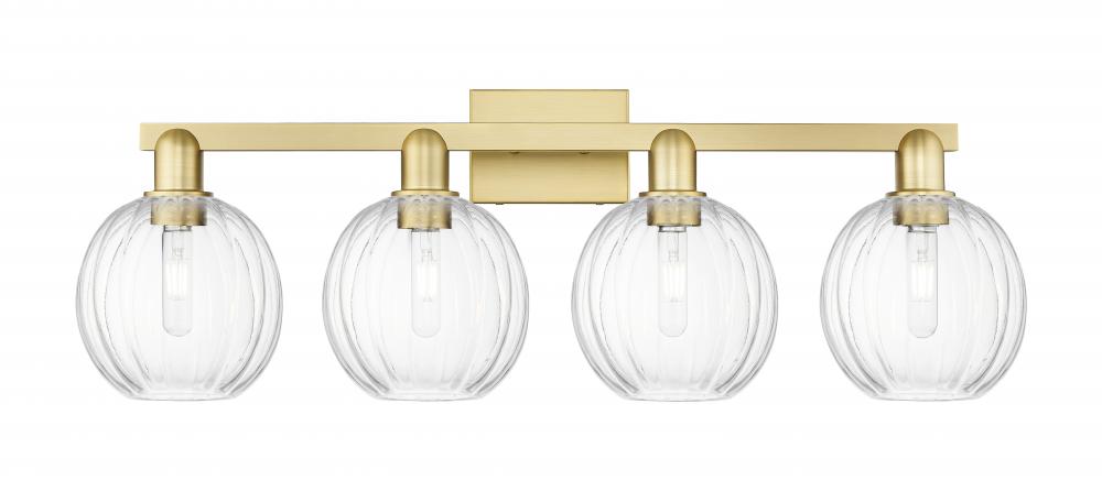 Preston Globe - 4 Light - 36 inch - Satin Gold - Bath Vanity Light