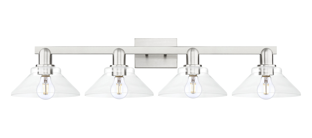 Orwell - 4 Light - 35 inch - Brushed Satin Nickel - Bath Vanity Light