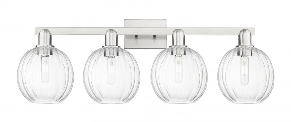 Preston Globe - 4 Light - 36 inch - Brushed Satin Nickel - Bath Vanity Light