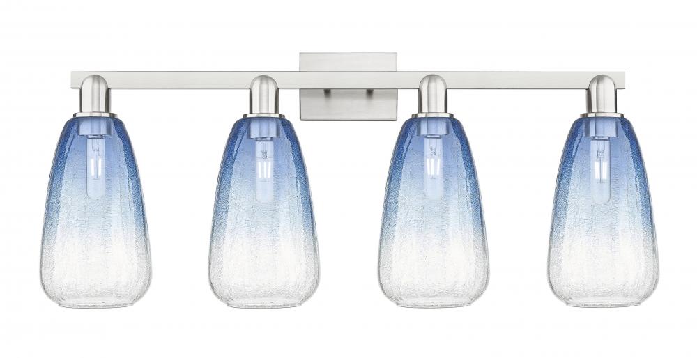 Brookhaven Almond - 4 Light - 36 inch - Brushed Satin Nickel - Bath Vanity Light