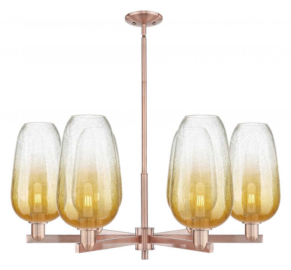 Brookhaven Flute - 6 Light - 24 inch - Antique Copper - Chandelier