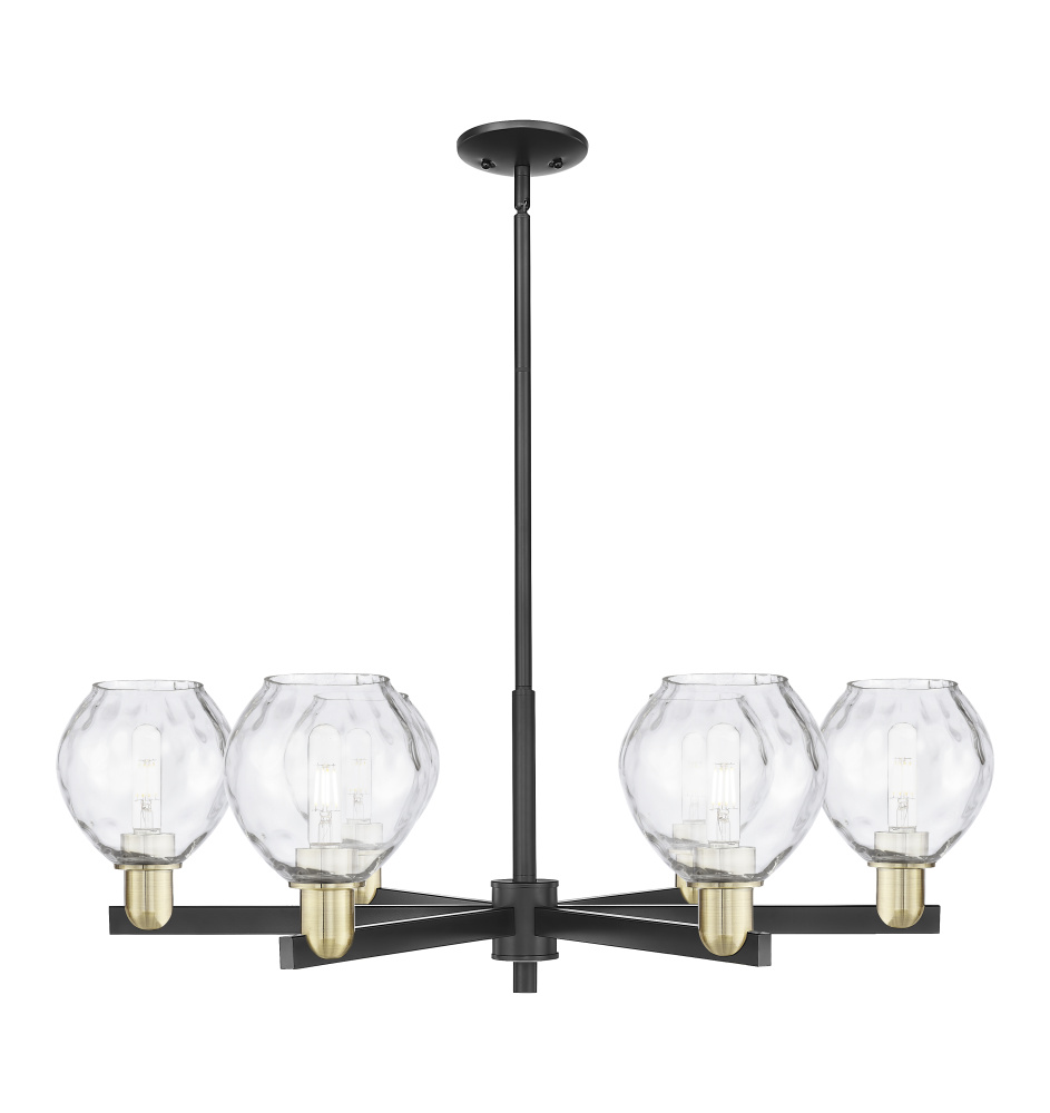 Waverly - 6 Light - 36 inch - Black Antique Brass - Stem hung - Chandelier