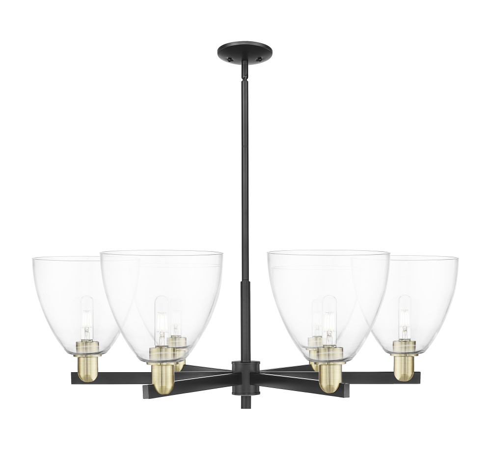 Bristol - 6 Light - 39 inch - Black Antique Brass - Stem hung - Chandelier