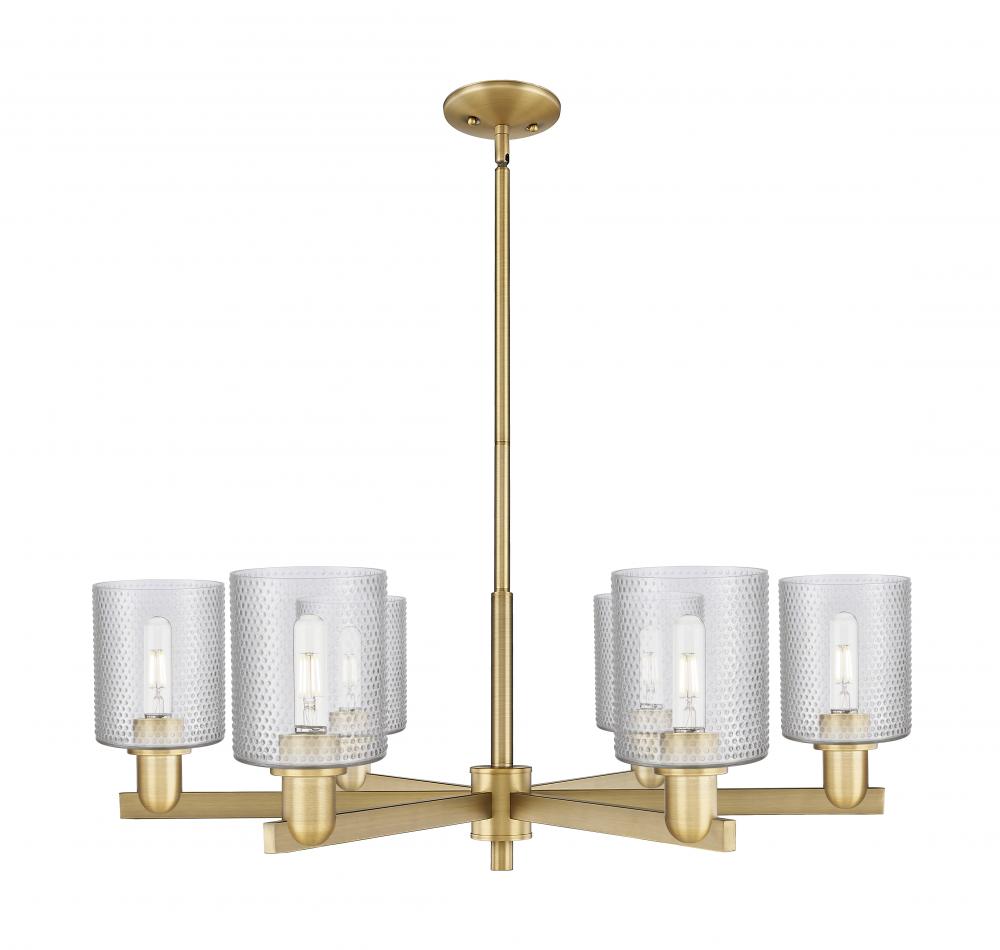 Cobbleskill - 6 Light - 35 inch - Brushed Brass - Stem hung - Chandelier