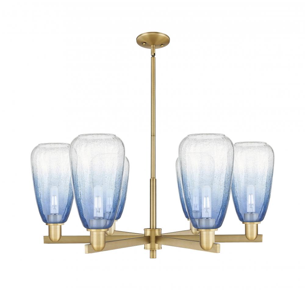 Brookhaven Almond - 6 Light - 24 inch - Brushed Brass - Chandelier