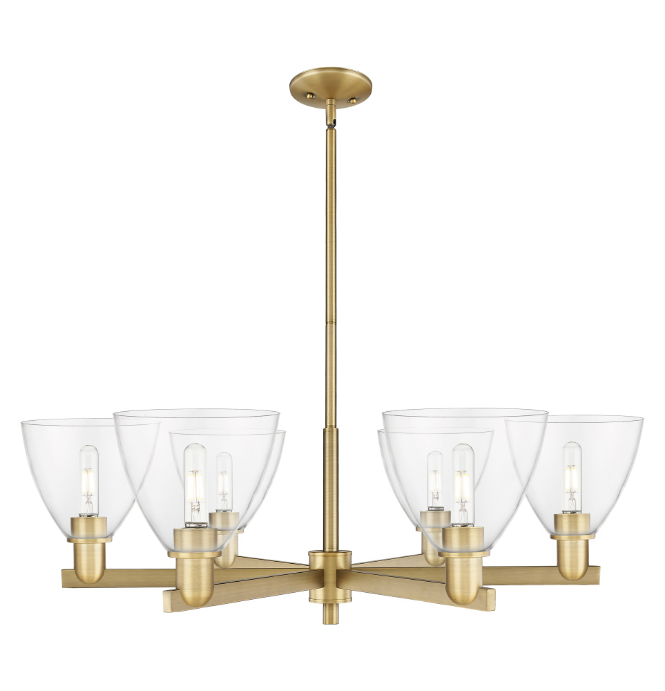Bristol - 6 Light - 37 inch - Brushed Brass - Stem hung - Chandelier