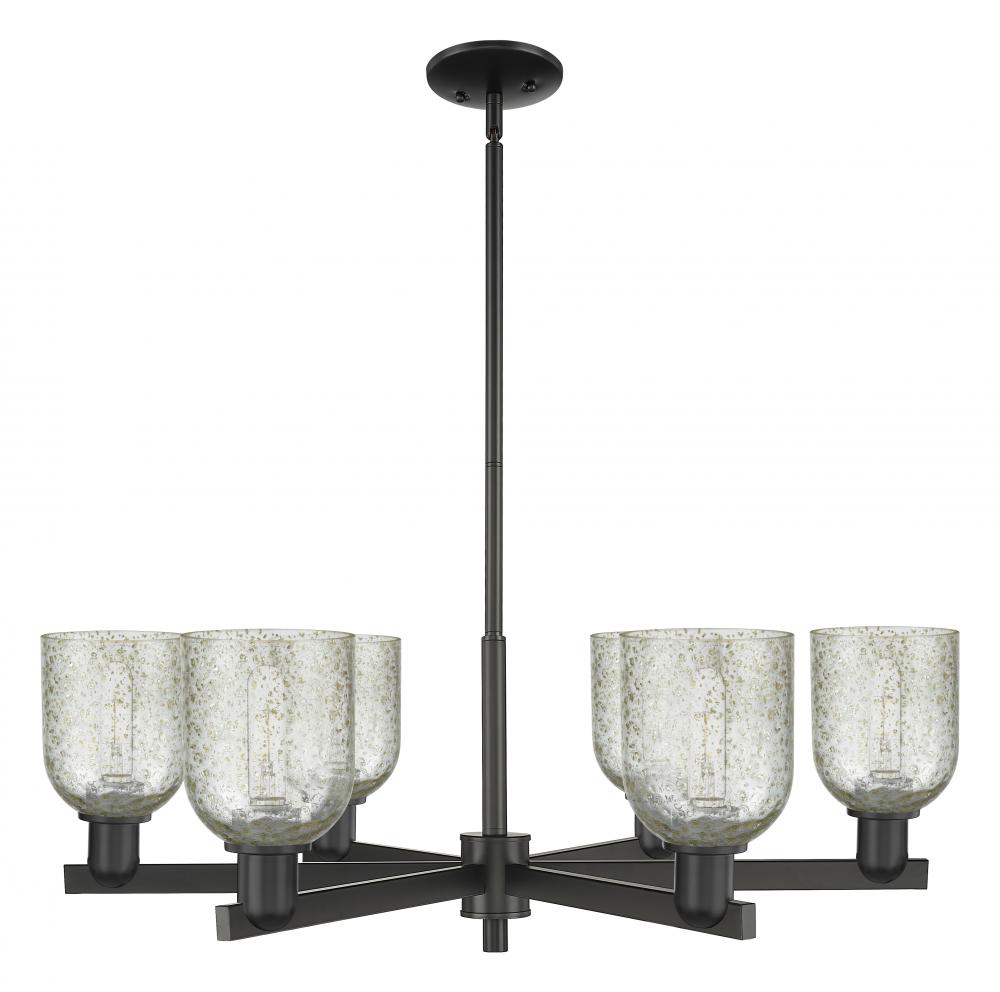 Caledonia - 6 Light - 35 inch - Matte Black - Stem hung - Chandelier