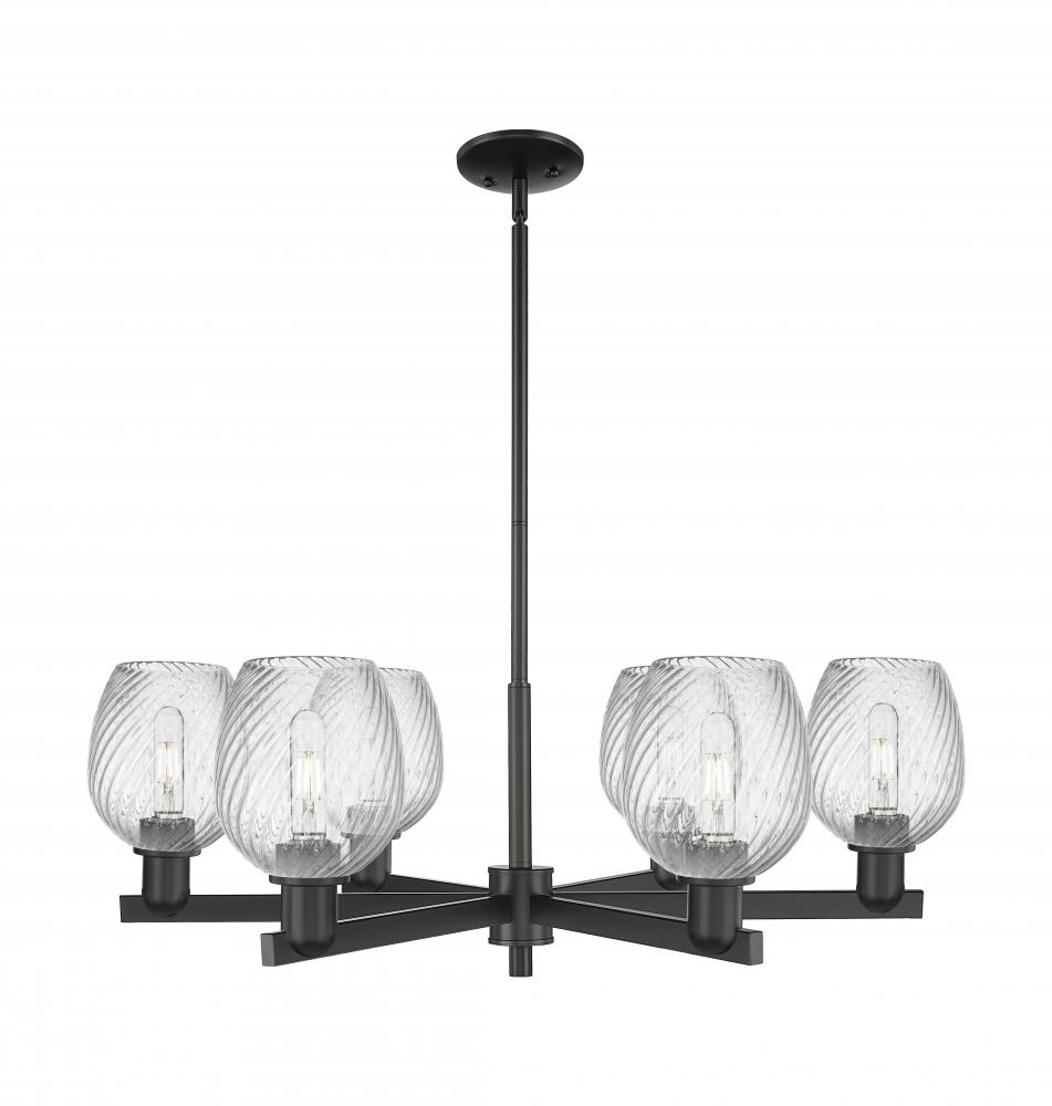 Salina - 6 Light - 36 inch - Matte Black - Stem hung - Chandelier