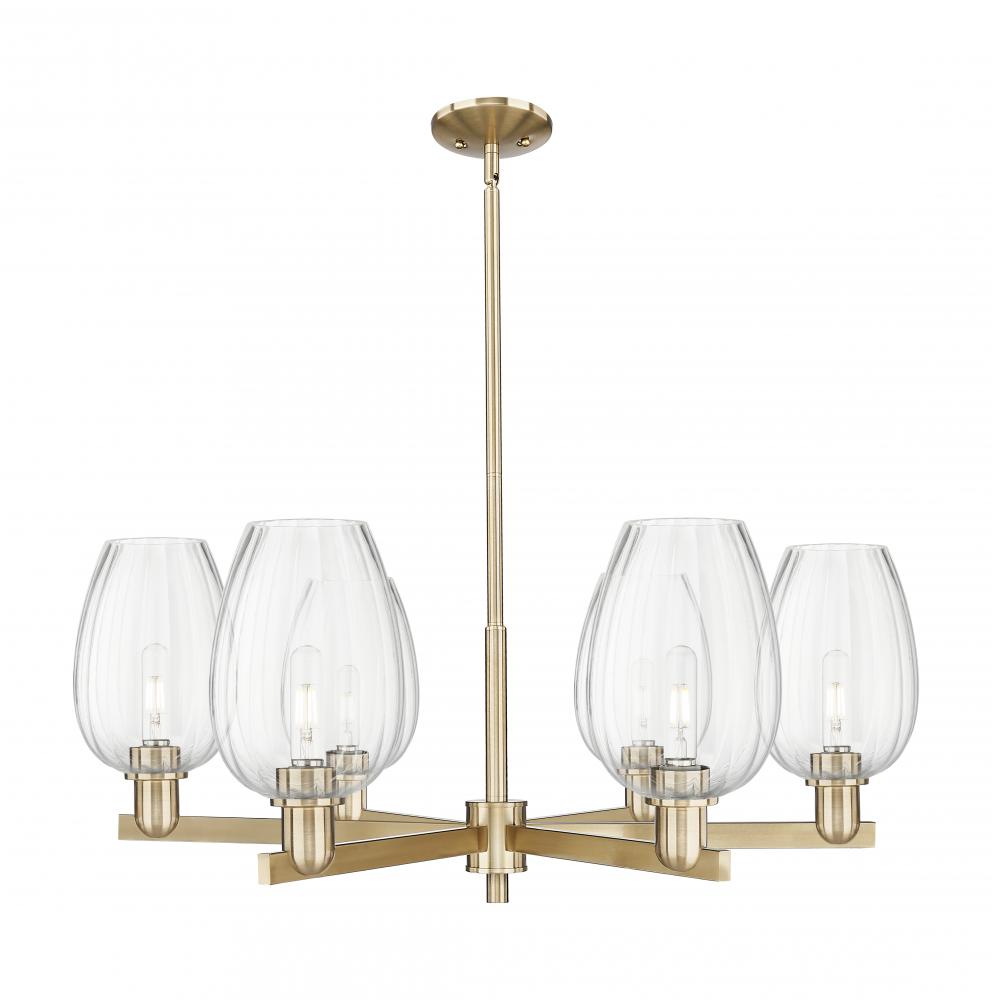 Preston - 6 Light - 24 inch - Satin Nickel - Chandelier