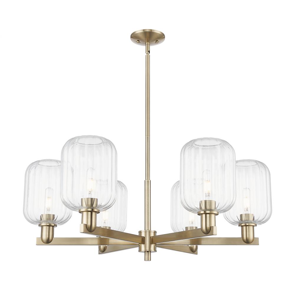 Preston - 6 Light - 24 inch - Satin Nickel - Chandelier
