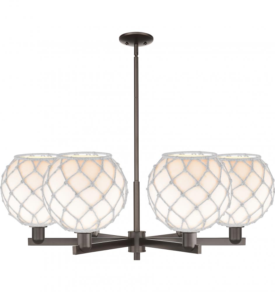 Farmhouse Rope - 6 Light - 40 inch - Oil Rubbed Bronze - Stem hung - Chandelier