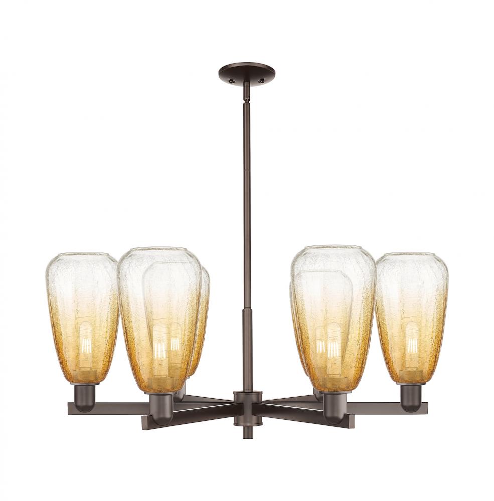 Brookhaven Almond - 6 Light - 24 inch - Oil Rubbed Bronze - Chandelier