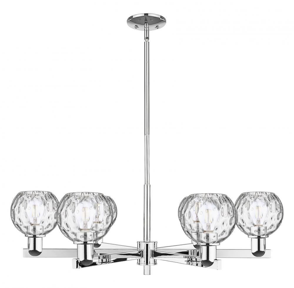 Athens Water Glass - 6 Light - 36 inch - Polished Chrome - Stem hung - Chandelier