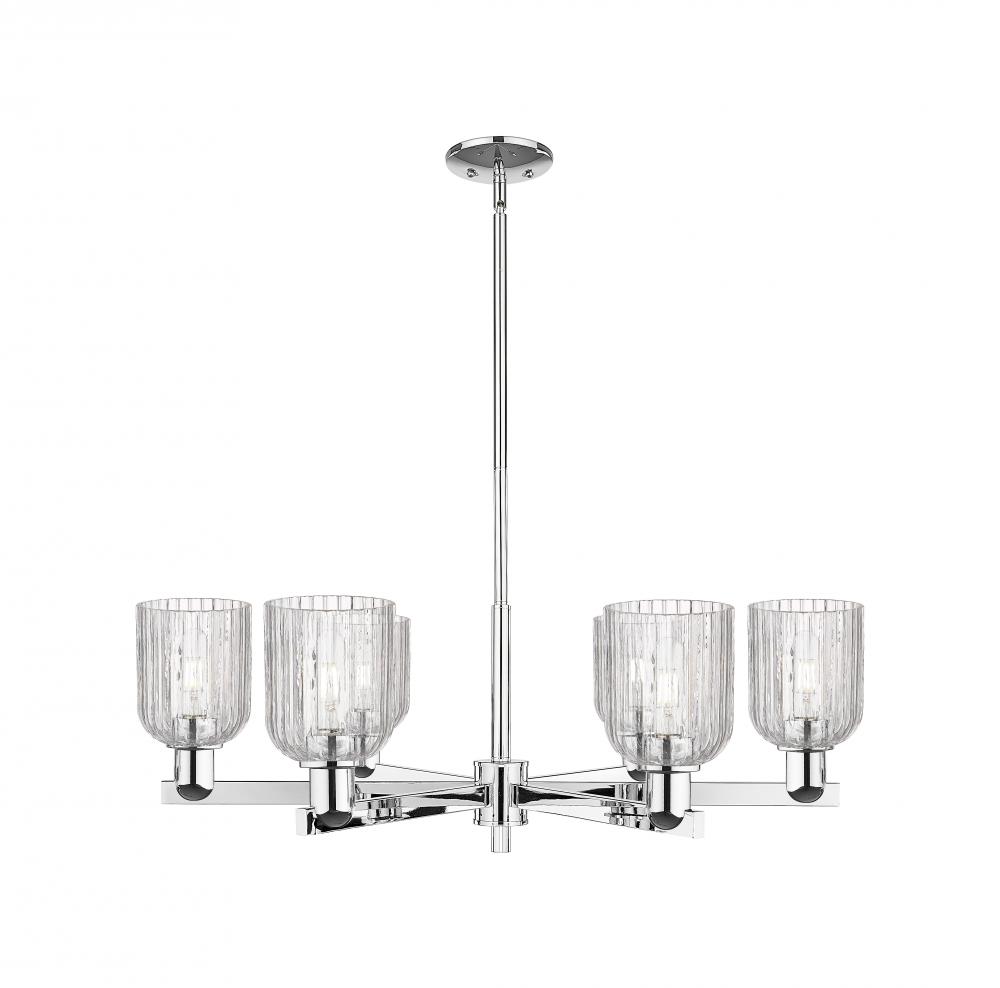 Bridal Veil - 6 Light - 24 inch - Polished Chrome - Chandelier