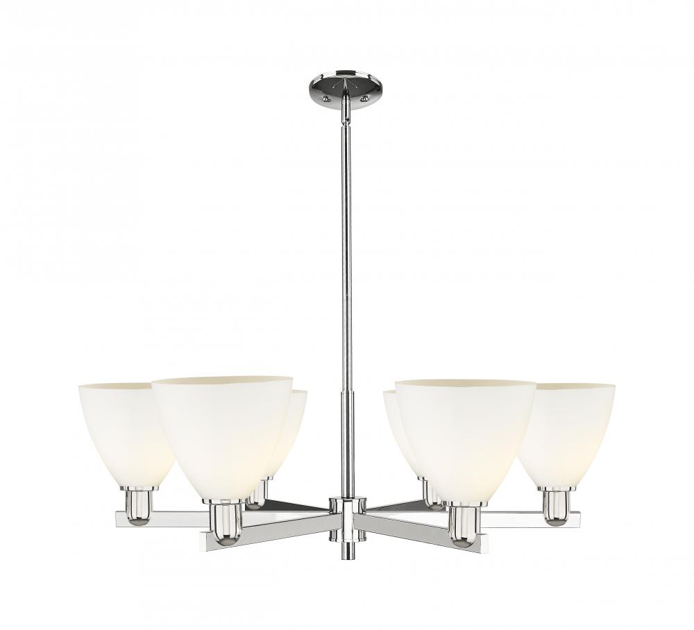 Bristol - 6 Light - 37 inch - Polished Nickel - Stem hung - Chandelier