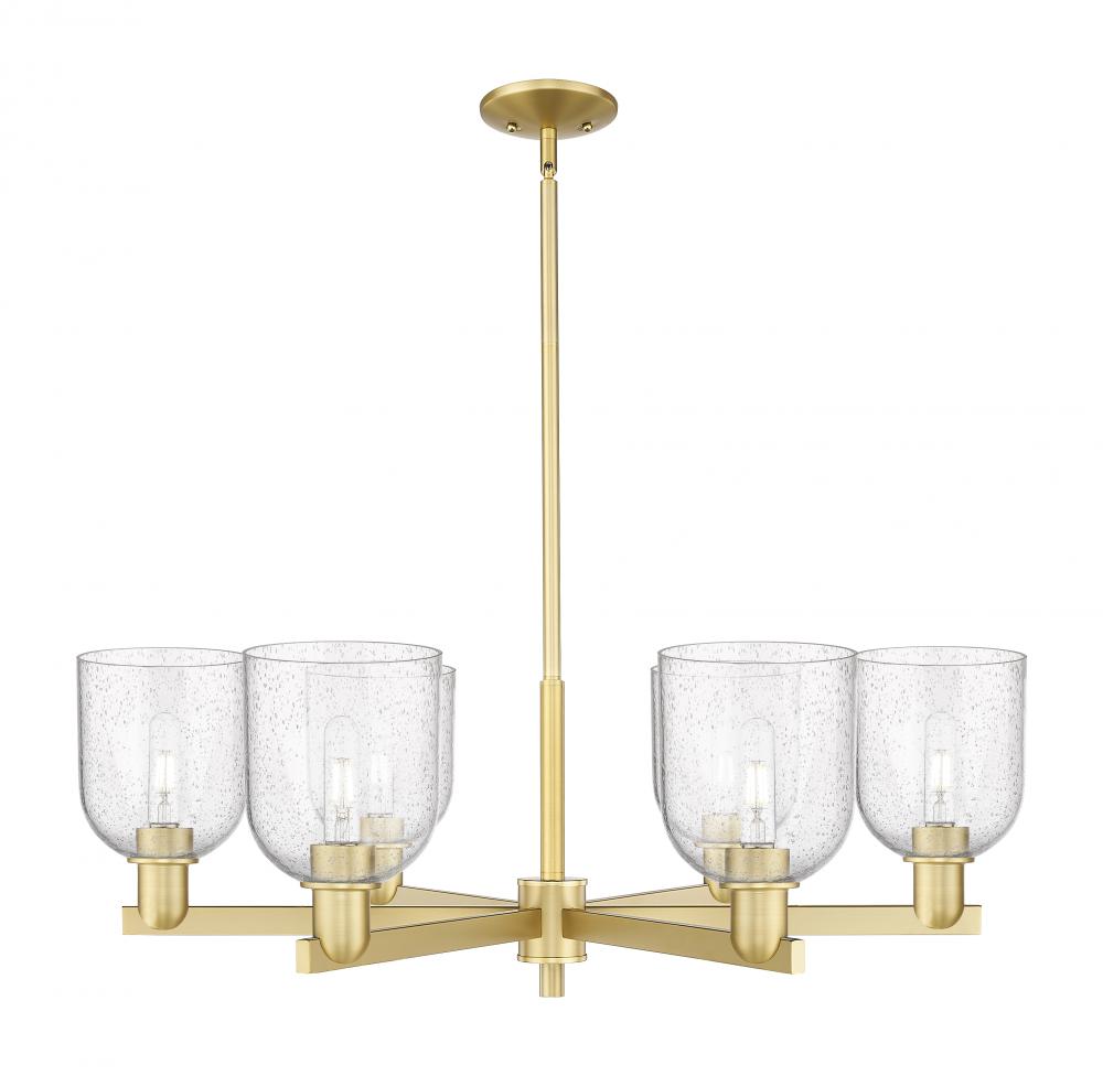Bella - 6 Light - 35 inch - Satin Gold - Stem hung - Chandelier