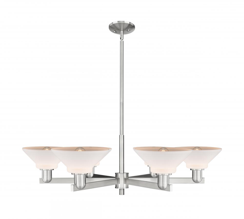 Orwell - 6 Light - 38 inch - Satin Nickel - Stem hung - Chandelier