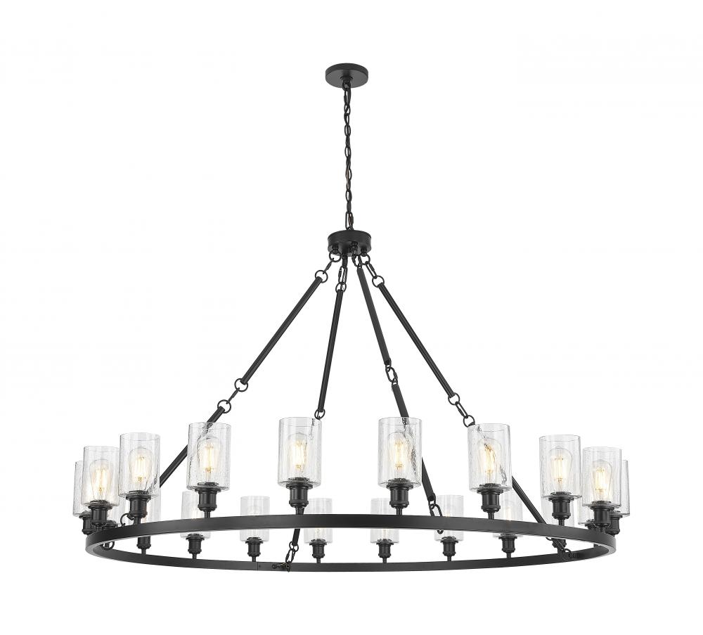 Clymer - 20 Light - 60 inch - Matte Black - Chain Hung - Chandelier