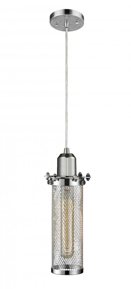 Quincy Hall - 1 Light - 5 inch - Polished Chrome - Cord hung - Mini Pendant