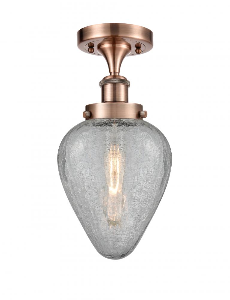 Geneseo - 1 Light - 6 inch - Antique Copper - Semi-Flush Mount