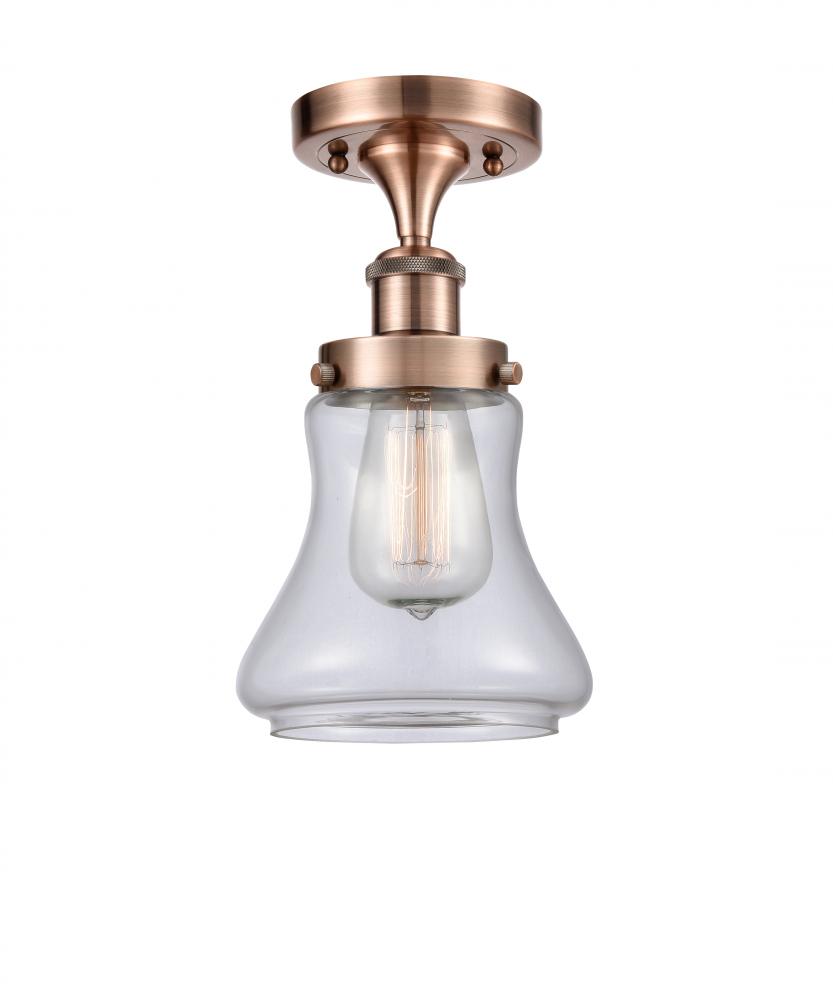 Bellmont - 1 Light - 6 inch - Antique Copper - Semi-Flush Mount