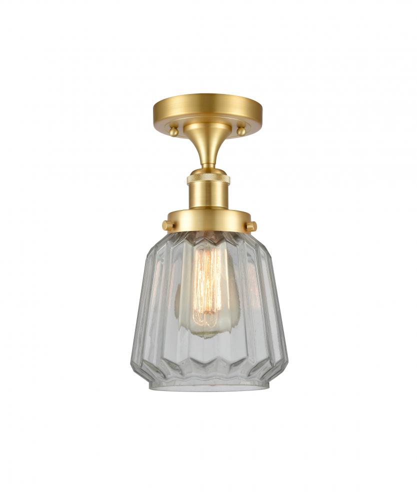 Chatham - 1 Light - 6 inch - Satin Gold - Semi-Flush Mount