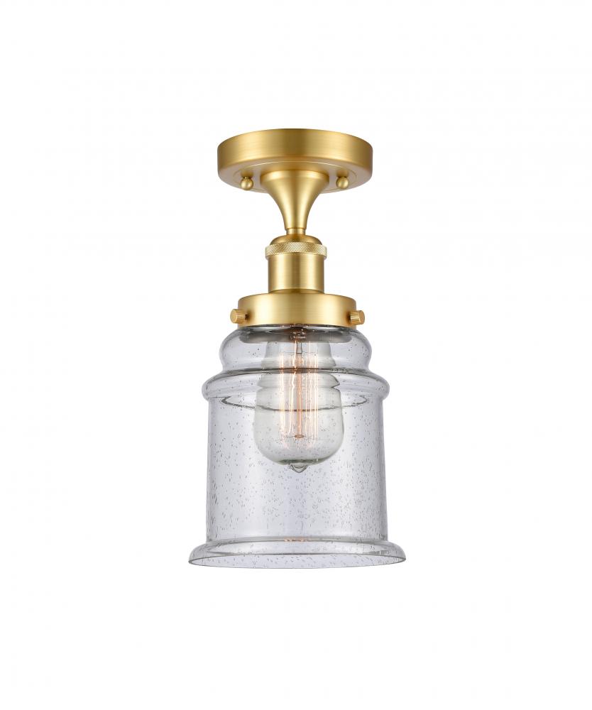 Canton - 1 Light - 6 inch - Satin Gold - Semi-Flush Mount