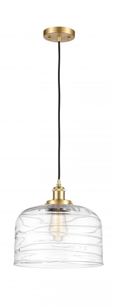 Bell - 1 Light - 12 inch - Satin Gold - Cord hung - Mini Pendant