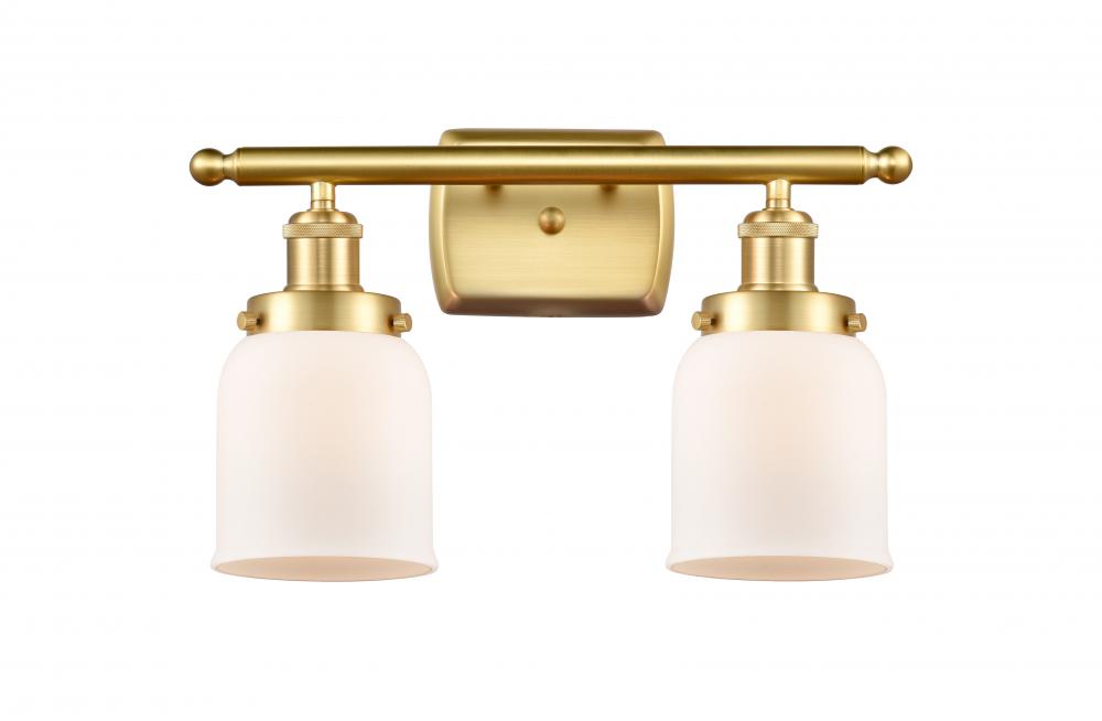 Bell - 2 Light - 16 inch - Satin Gold - Bath Vanity Light