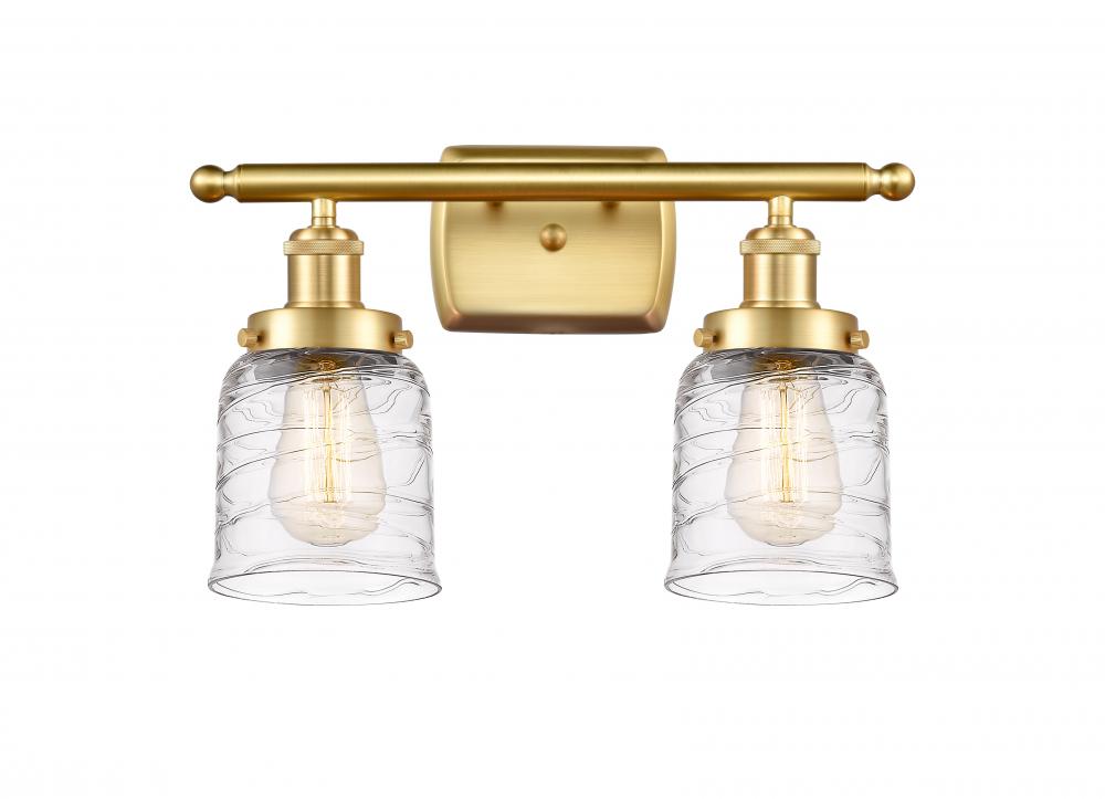 Bell - 2 Light - 16 inch - Satin Gold - Bath Vanity Light