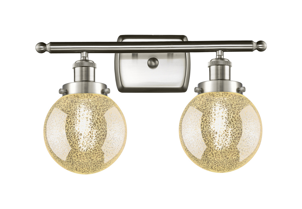 Beacon - 2 Light - 16 inch - Brushed Satin Nickel - Bath Vanity Light