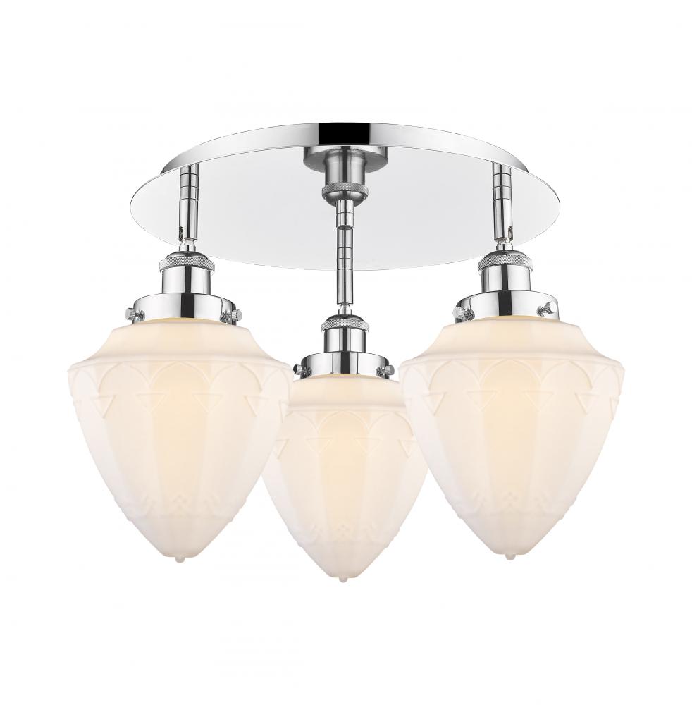 Bullet - 3 Light - 18 inch - Polished Chrome - Semi-Flush Mount