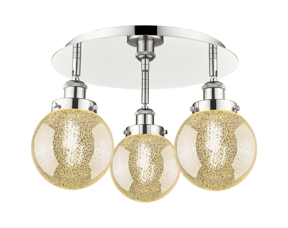 Beacon - 3 Light - 18 inch - Polished Nickel - Semi-Flush Mount