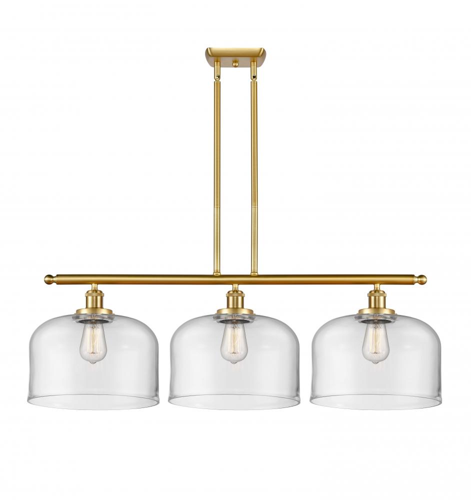 Bell - 3 Light - 36 inch - Satin Gold - Stem Hung - Island Light