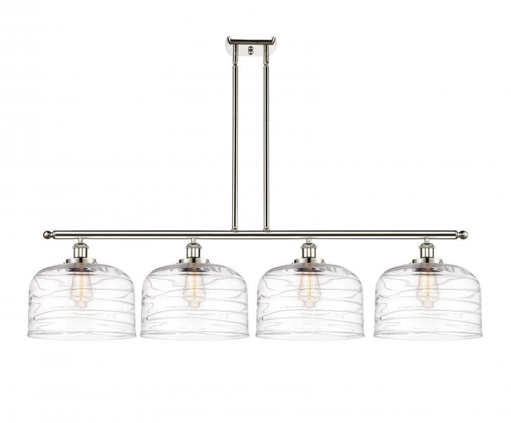 Bell - 4 Light - 48 inch - Polished Nickel - Stem Hung - Island Light