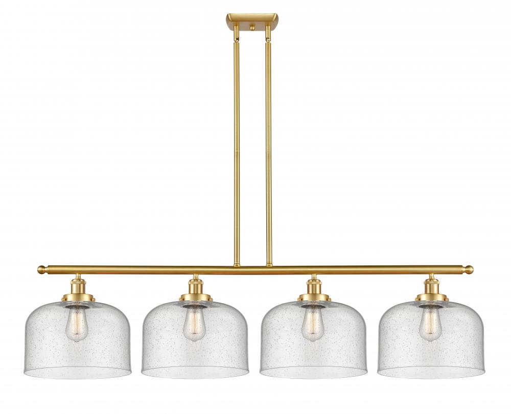 Bell - 4 Light - 48 inch - Satin Gold - Stem Hung - Island Light