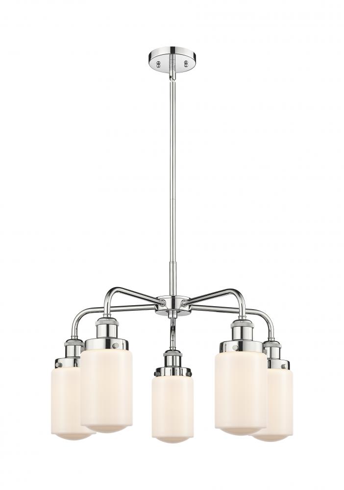 Dover - 5 Light - 23 inch - Polished Chrome - Chandelier