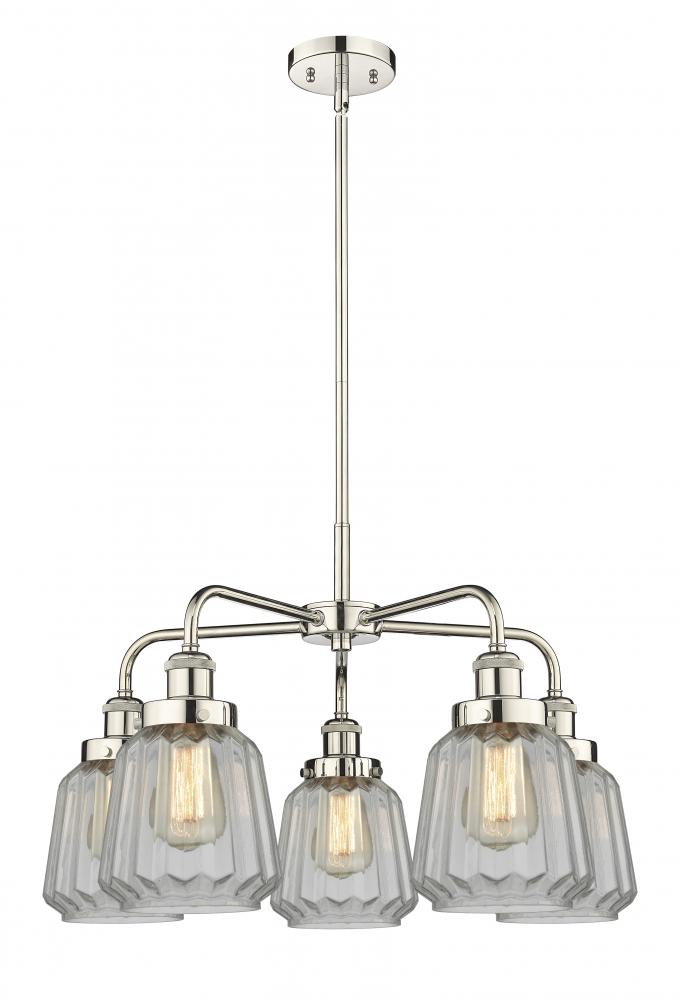Chatham - 5 Light - 26 inch - Polished Nickel - Chandelier