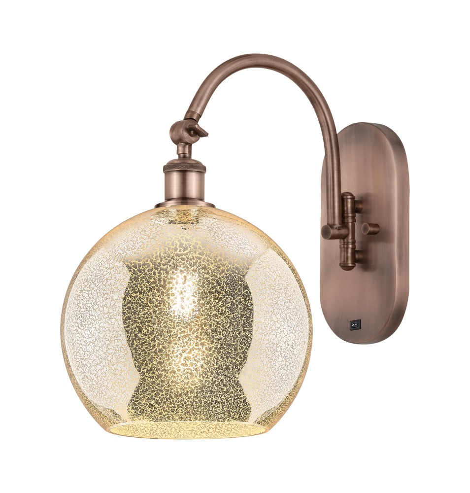 Athens - 1 Light - 10 inch - Antique Copper - Adjustable - Sconce