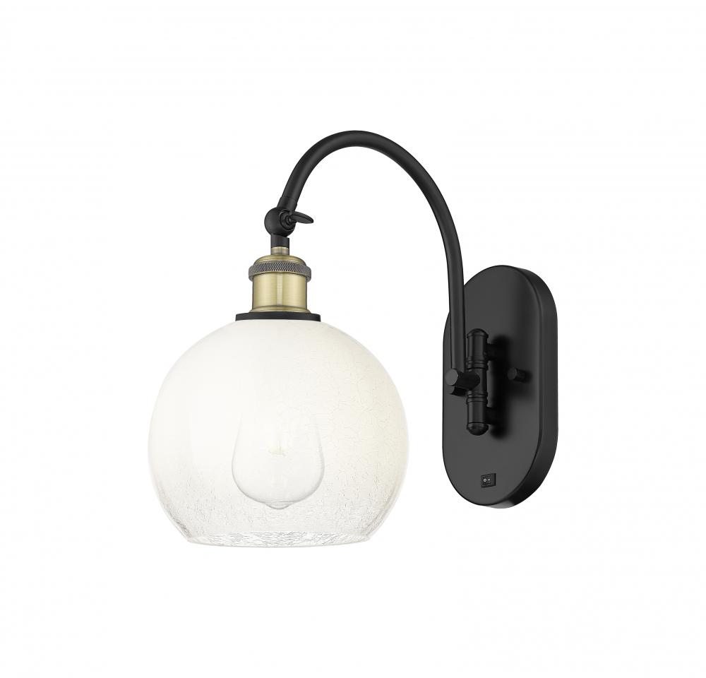 Brookhaven Globe - 1 Light - 8 inch - Black Antique Brass - Sconce